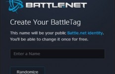 Battle Tag 登録画面