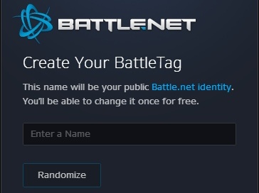 BattleTag 登録画面
